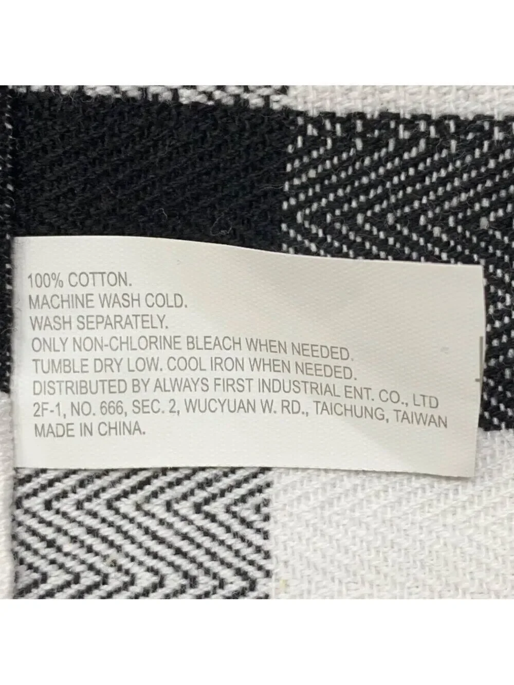 Hot Cocoa Marshmallow Kitchen Tea Towels Cotton Set Buffalo Check Black White
